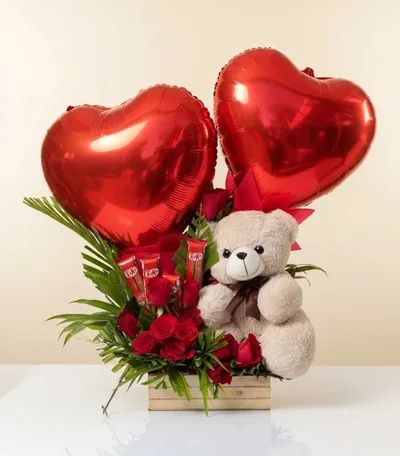 Love Explosion Gift Arrangement — view 1