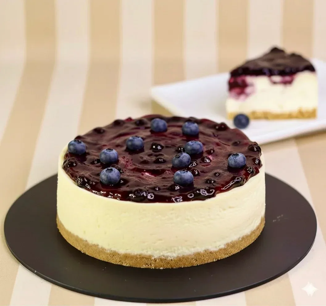 Blueberry Cheese Cake (Eggless)