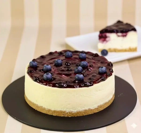Blueberry Cheese Cake (Eggless)