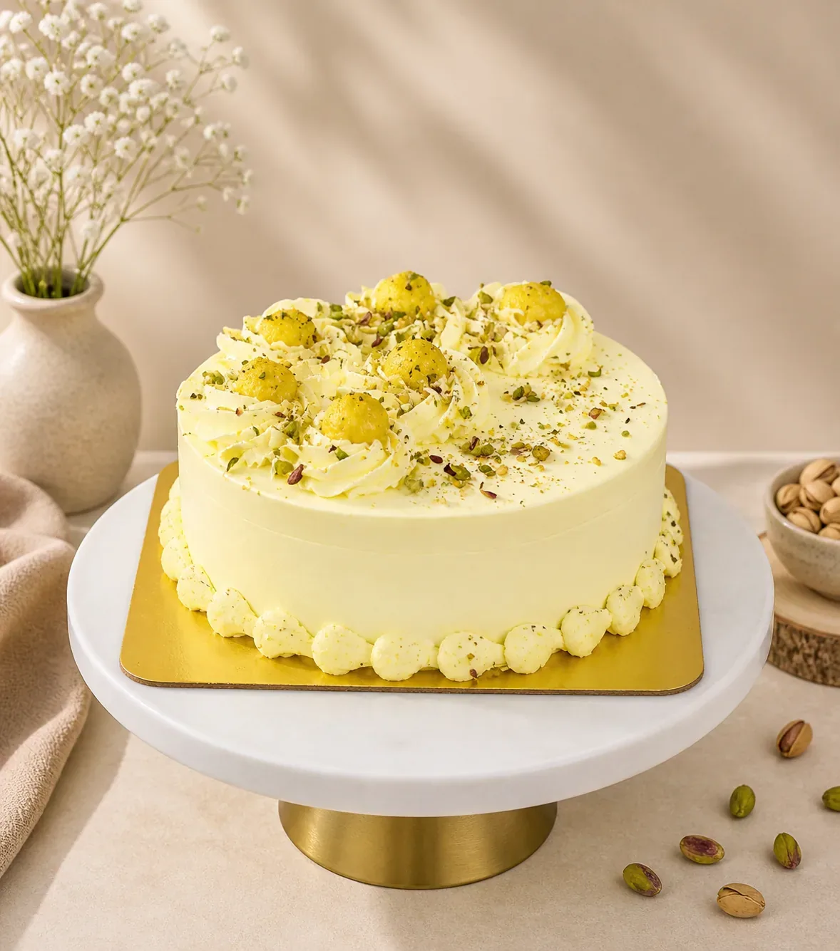 Royal Rasmalai Fusion Cake (Eggless)