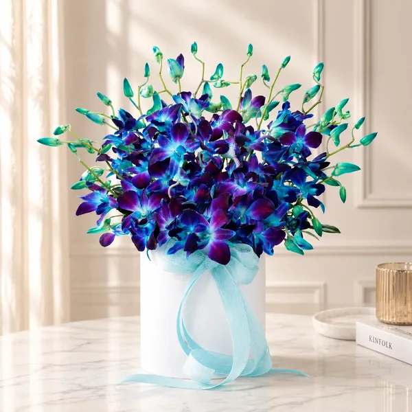 Eternal Blue Orchids Box