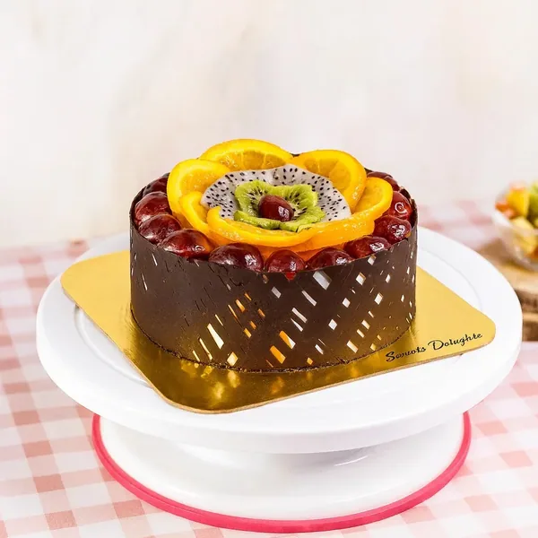 Fresh Fruit Cake (Eggless)