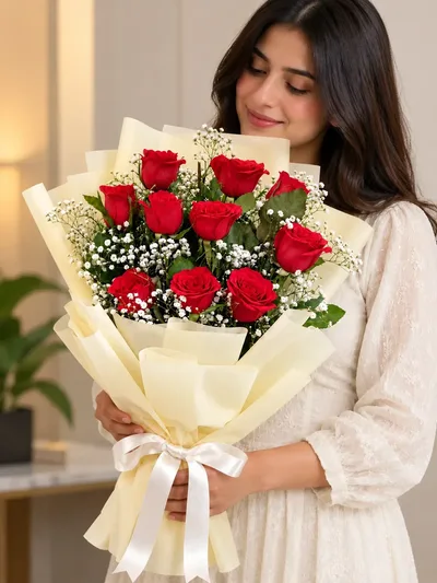Timeless Red Roses Bouquet — view 2